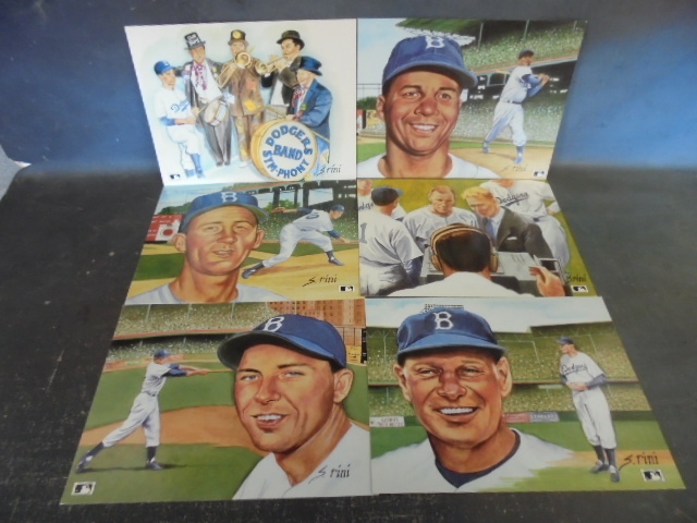 lot 65 image: Brooklyn Dodgers Collectible 8x11 Baseball Cards