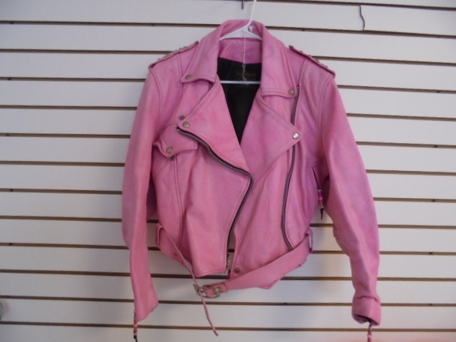 lot 14 image: Pink Leather Coat