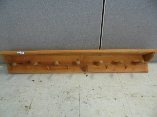 lot 50 image: Coat Rack with Shelf