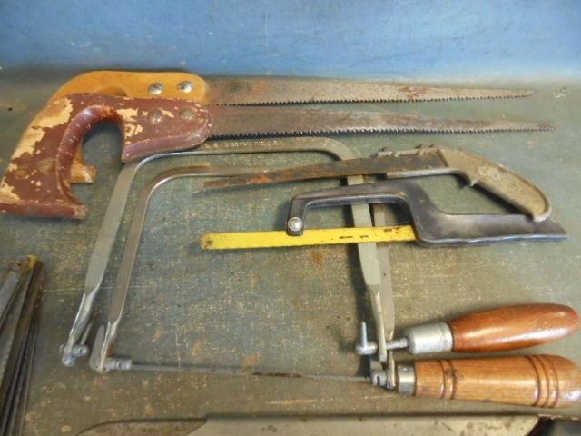 lot 117 image: Vintage Hand Saws
