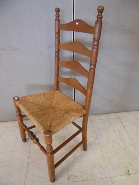 lot 175 image: Vintage Ladder Back Chair