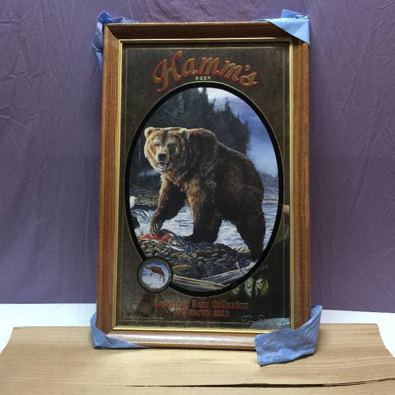 lot 8 image: Hamms Beer American Bear Collection Mirror 2