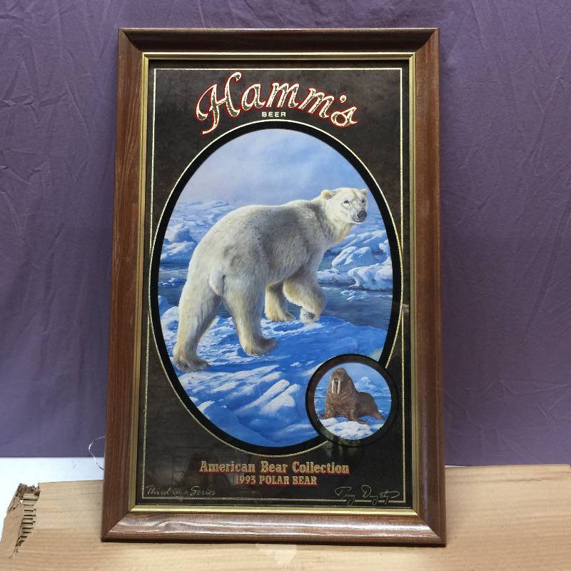 lot 9 image: Hamms Beer American Bear Collection Mirror 3