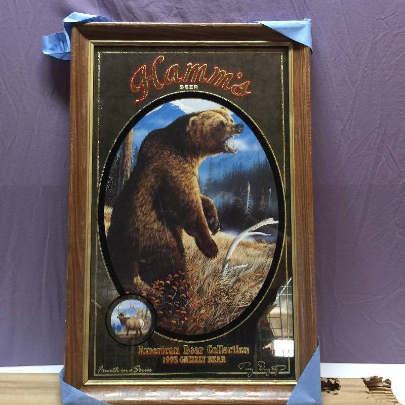 lot 10 image: Hamms Beer American Bear Collection Mirror 4