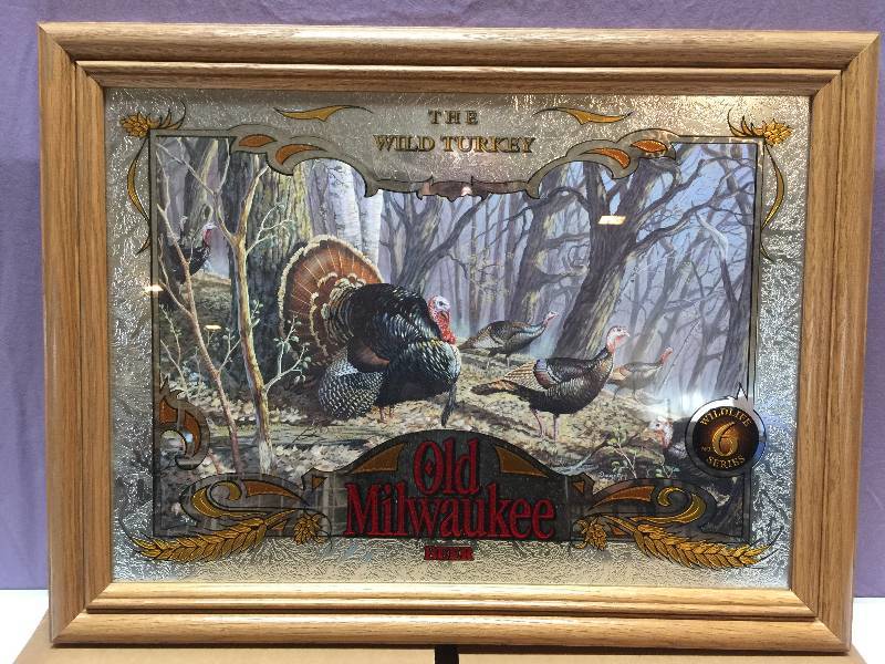 lot 24 image: Old Milwaukee Wildlife Series Mirror #6