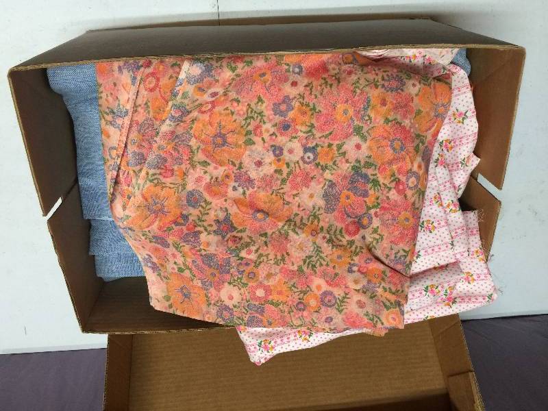 lot 63 image: Box of Fabric - Quilting Material
