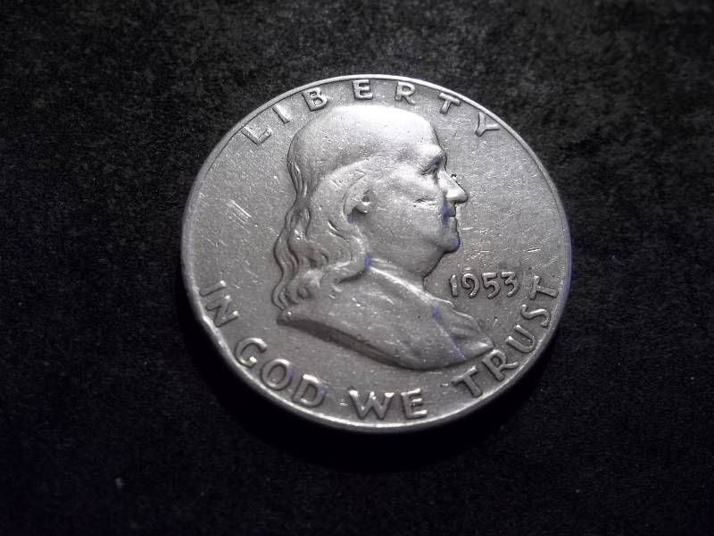 1953 D  Franklin Half Dollar
