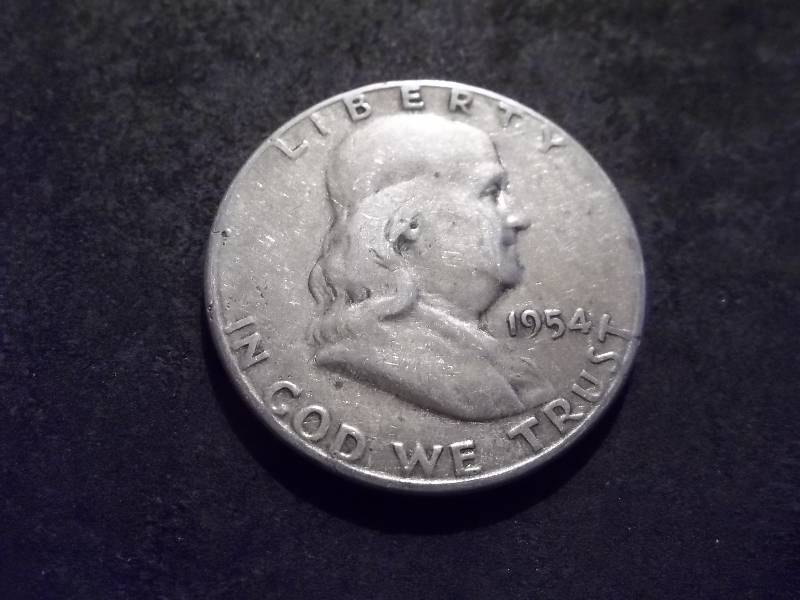 1954 S Franklin Half Dollar