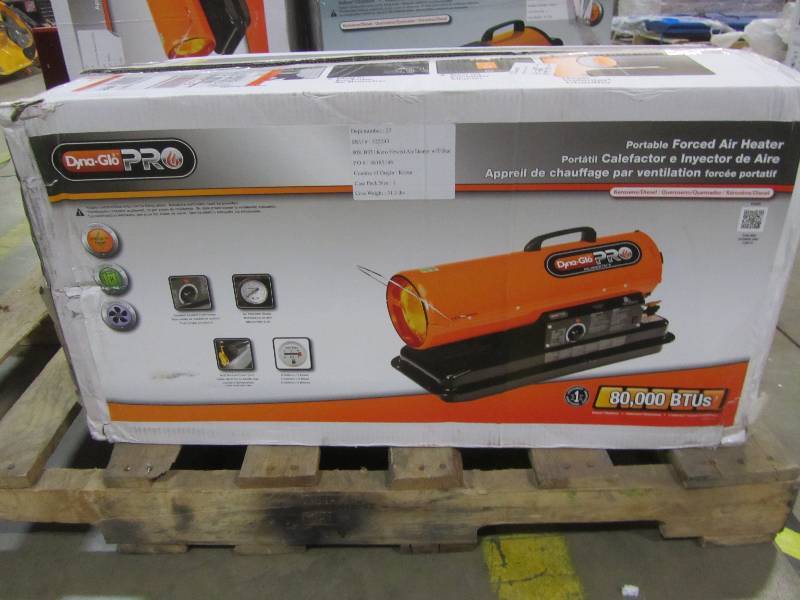 lot 3 image: Dyna-Glo Pro 80K BTU Forced Air Kerosene Portable Heater
