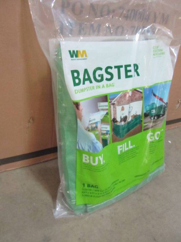 BAGSTER 3CUYD Dumpster in a Bag holds up to 3,300 lb, Green