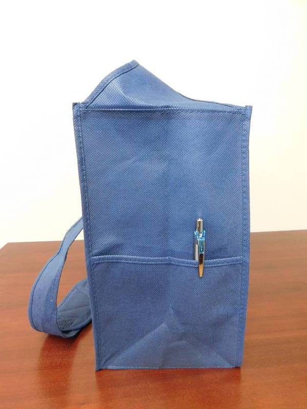 lot 23 image: Navy Over The Shoulder Totes - 14 x 7 x 12