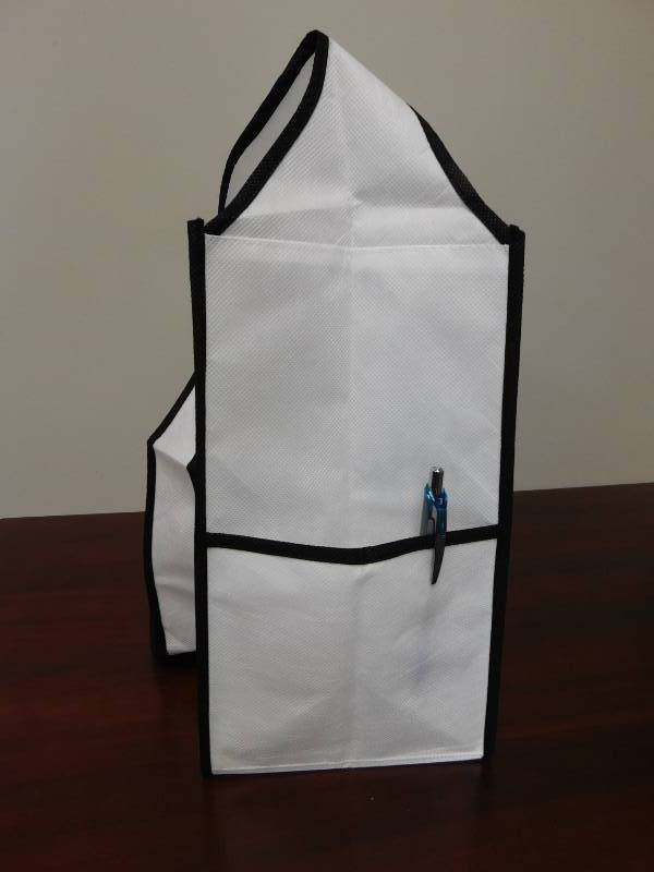 lot 21 image: White Over The Shoulder Totes 14x 7 x 12