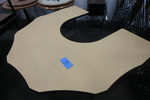 Unusual Shape Teachers Table