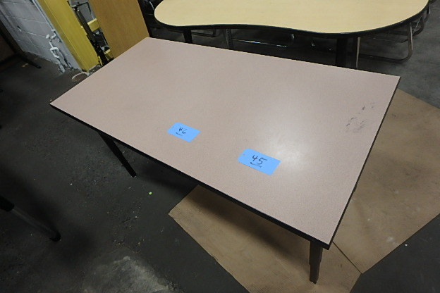(4) PinkBlack Adjustable TablesDesks