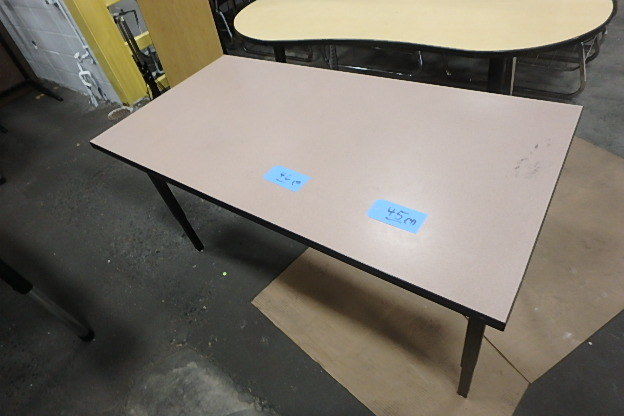 (4) PinkBlack Adjustable TablesDesks