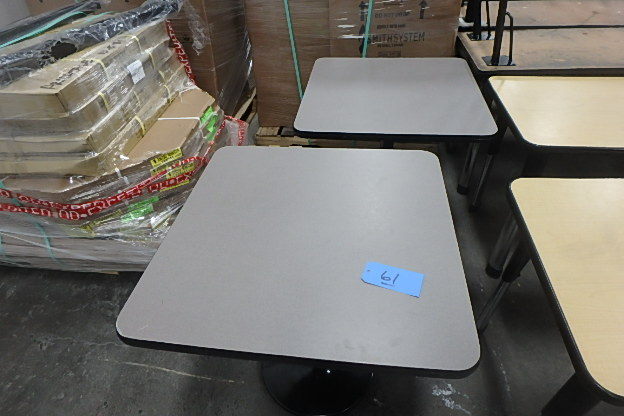 Pair Square Caf Tables
