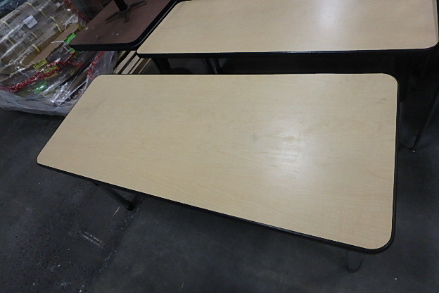 (6) Wood look Tables 5 X 2