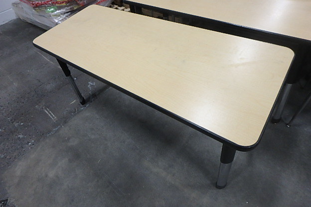 (6) Wood look Tables 5 X 2