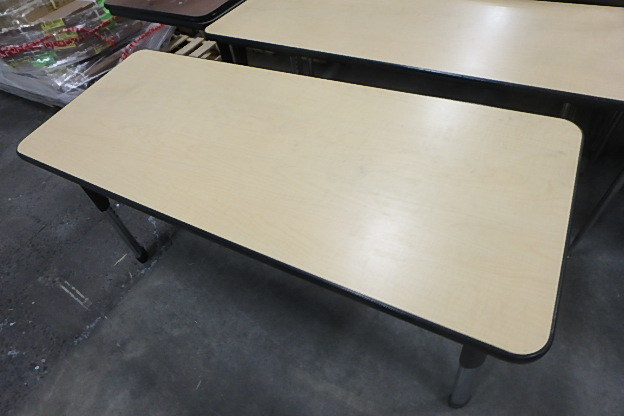 (6) Wood look Tables 5 X 2