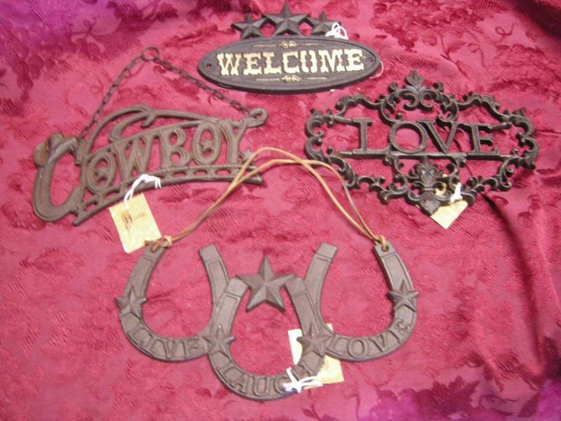 lot 16 image: Cast Wall Signs