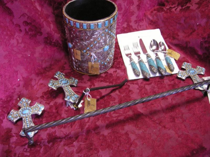 lot 60 image: Western Turquoise BathroomHome Dcor