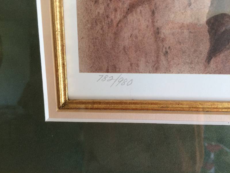lot 57 image: Artwork Rose Print Signed By Denton Numbered