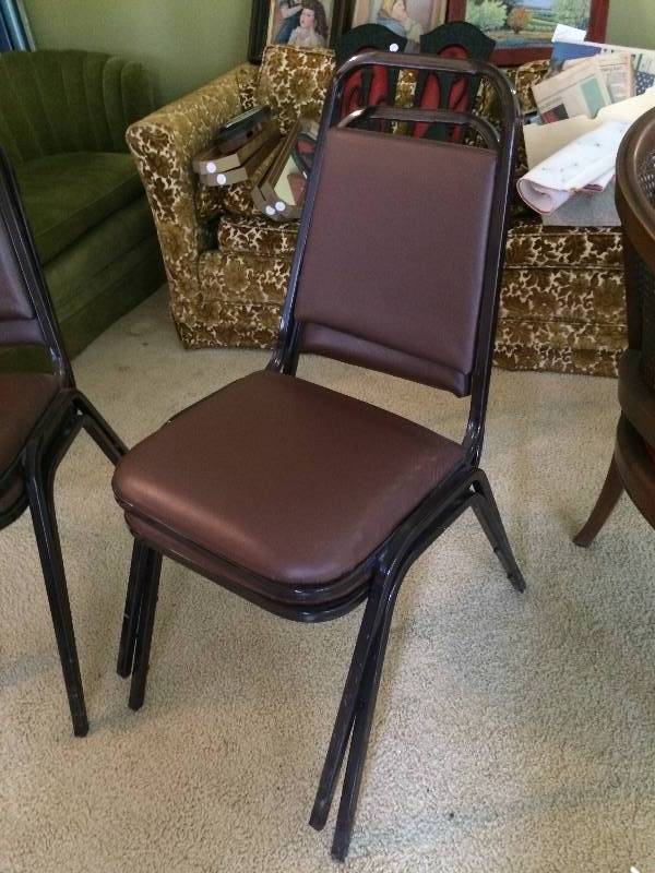 lot 72 image: 4 Stacking Chairs - Excellent Condition