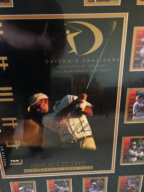 lot 71 image: Autograph Signed Player Of 1997 Daytons Challenge -&nbspLargest single day event in Minnesota golf history. Singed by Tom Lehman and other players. Last event Payne Stewart ever played in Minnesota before his tragic passing. 1 of 1 made.