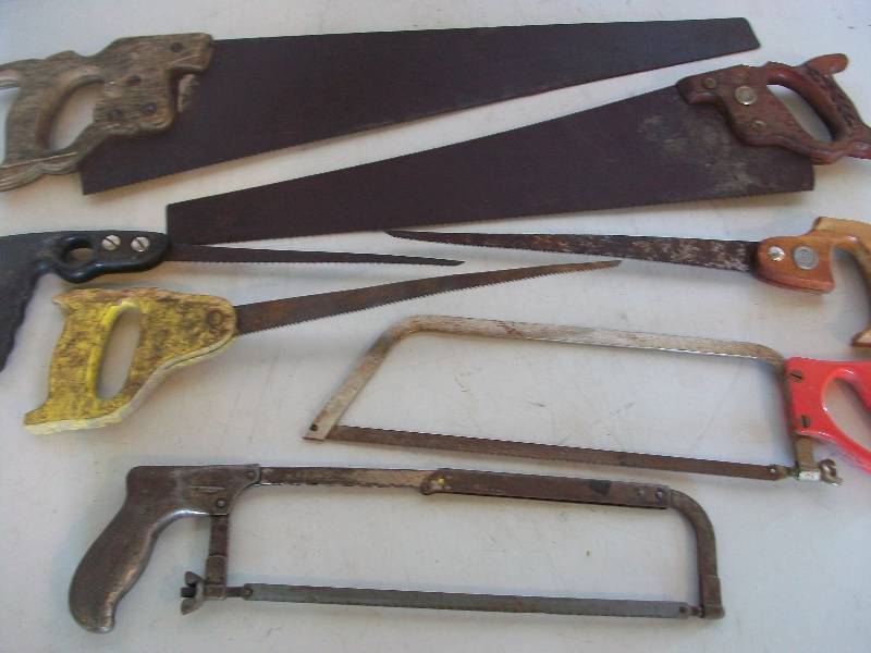 lot 7 image: Assorted Hand Saws