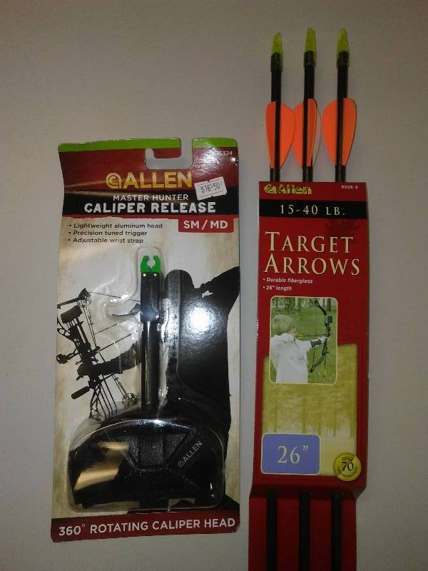 lot 14 image: Allen Bow Caliper Release and Arrows
