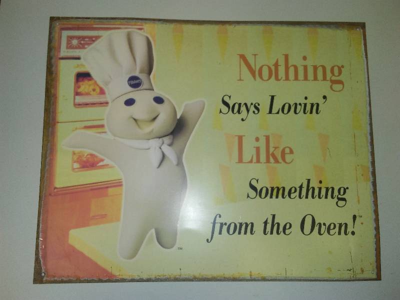 lot 16 image: Pillsbury Dough Boy, Metal Sign