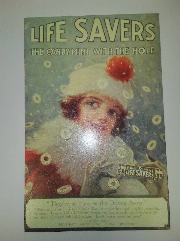 lot 17 image: Lifesavers Mints, Metal Sign