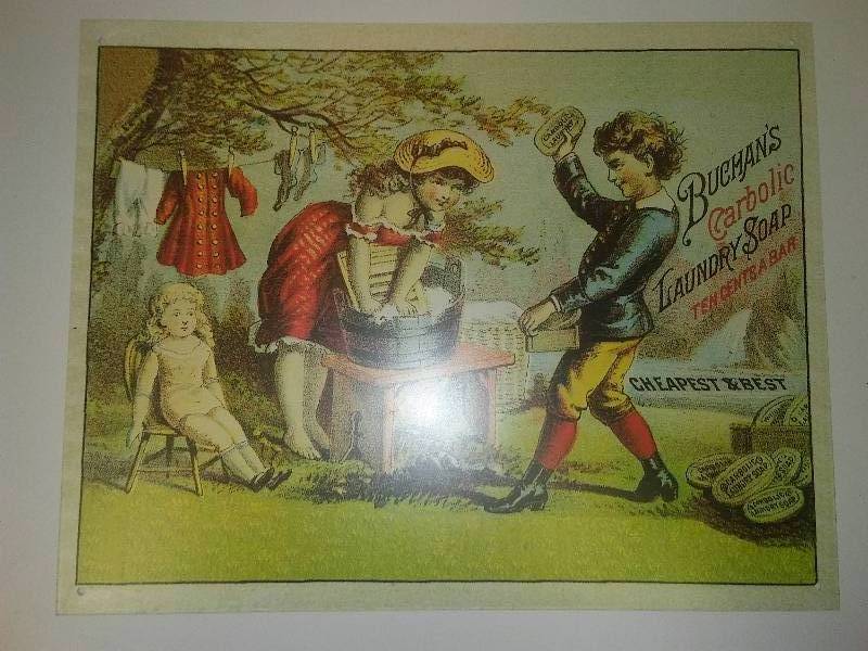lot 64 image: Buchmans Carbolic Laundry Soap Metal Sign