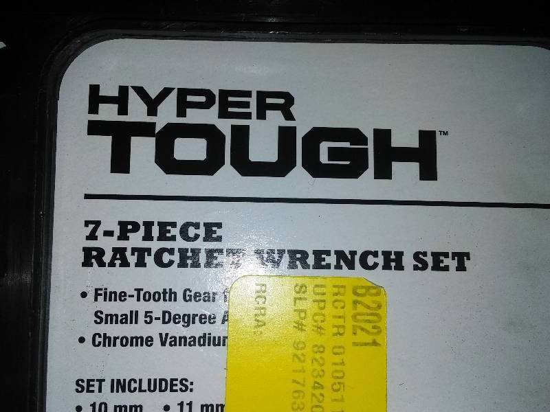 lot 87 image: Hyper Tough 7 pc. Ratchet Wrench Set