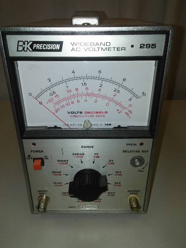 lot 89 image: BK Precision Model 295 Wide Bank AC Volt meter