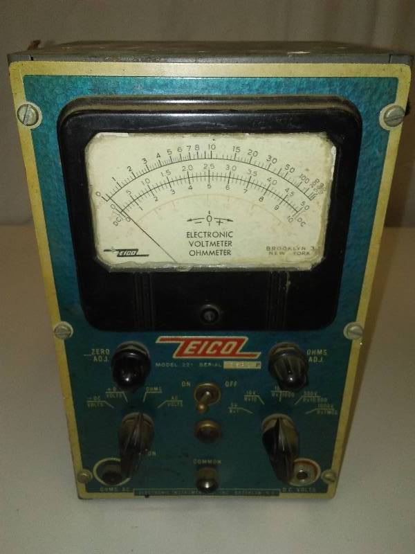 lot 90 image: EICO Electronic Ohm Meter, Volt Meter, no cord