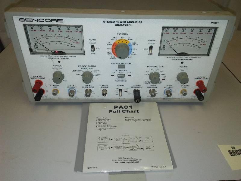 lot 95 image: Cencore PA81 Model Stereo Amplifier analyzer