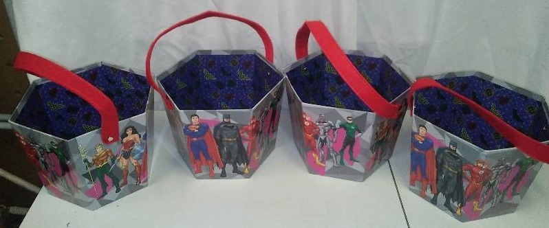 lot 108 image: Justice League DC Comic Heavy Duty Cardboard Storage Container (4)