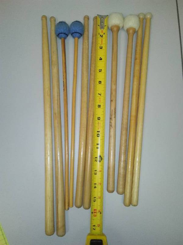 lot 126 image: Variety of Percussion Sticks, Practice Pad. Drum, Firth, Calato, Mallet