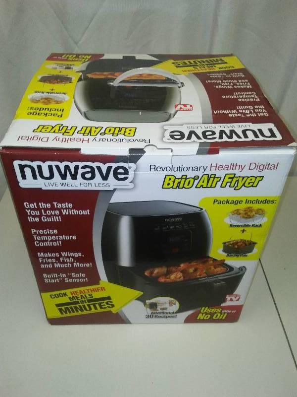 lot 131 image: Nuwave Brio Air Fryer New in Box, 3 qt. size.