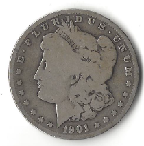 1901 - O Morgan Silver Dollar