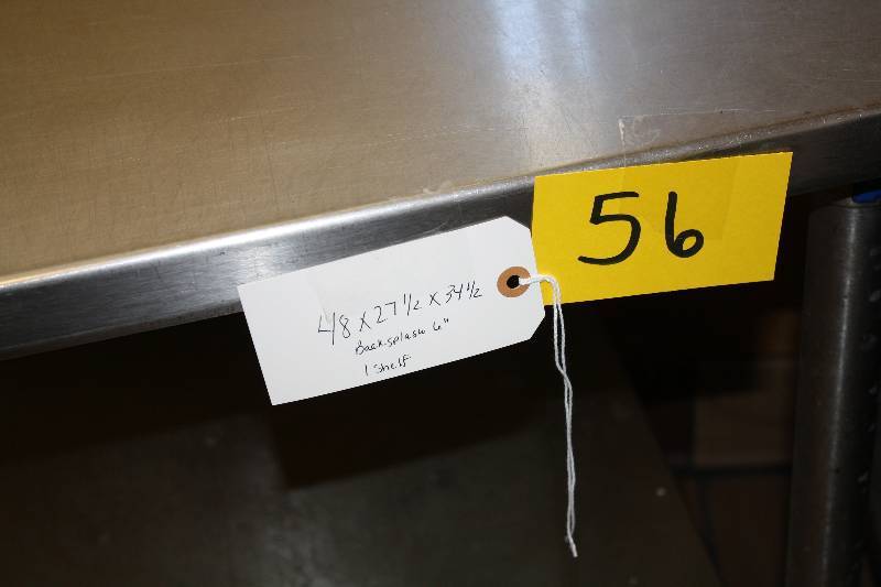 lot 56 image: Stainless Table 48x27.5x34.5