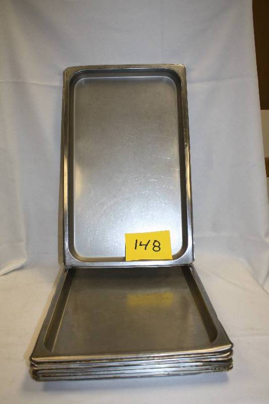 lot 148 image: Stainless Pans Shallow Full Size