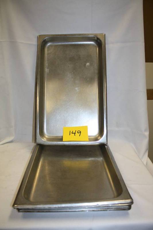 lot 149 image: Stainless Pans Shallow Full Size