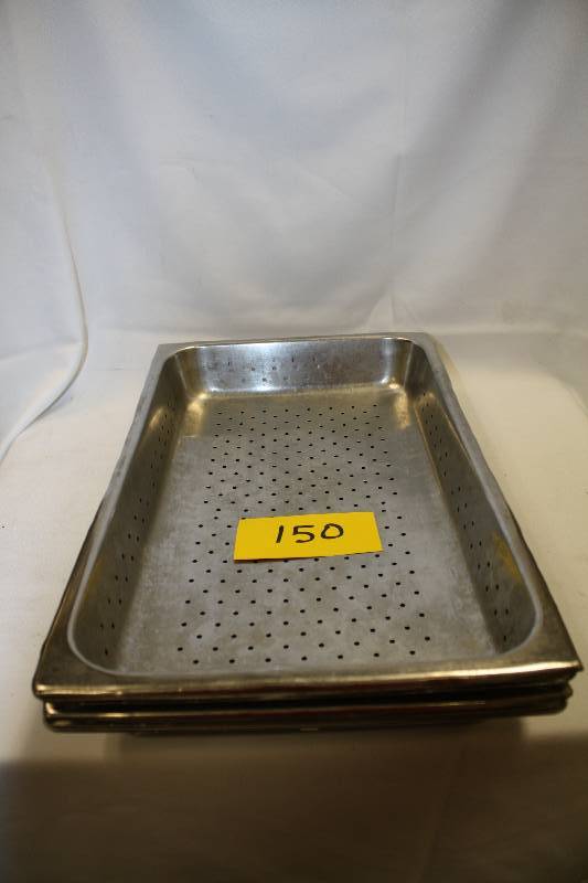 lot 150 image: Stainless Pans Full Size