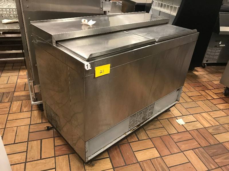 lot 21 image: Perlick 48 Bottle Cooler on Wheels, Model 8365AUL-RunsCools
