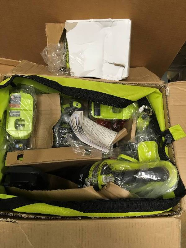 Ryobi ONE 18v lithium-Ion 7-Tool Combo Kit open box in like new condition