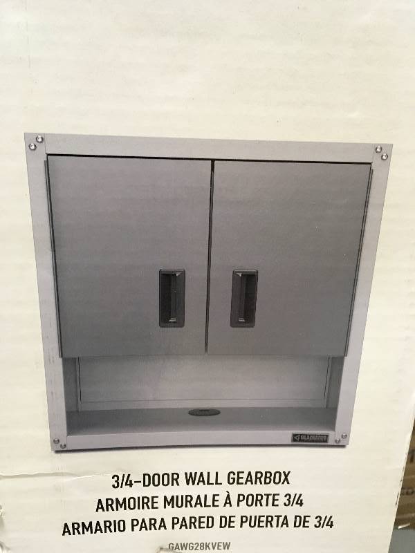 Gladiator 34 Wall Gearbox 28H x 28 W x 12 D Storage Cabinet open box not used