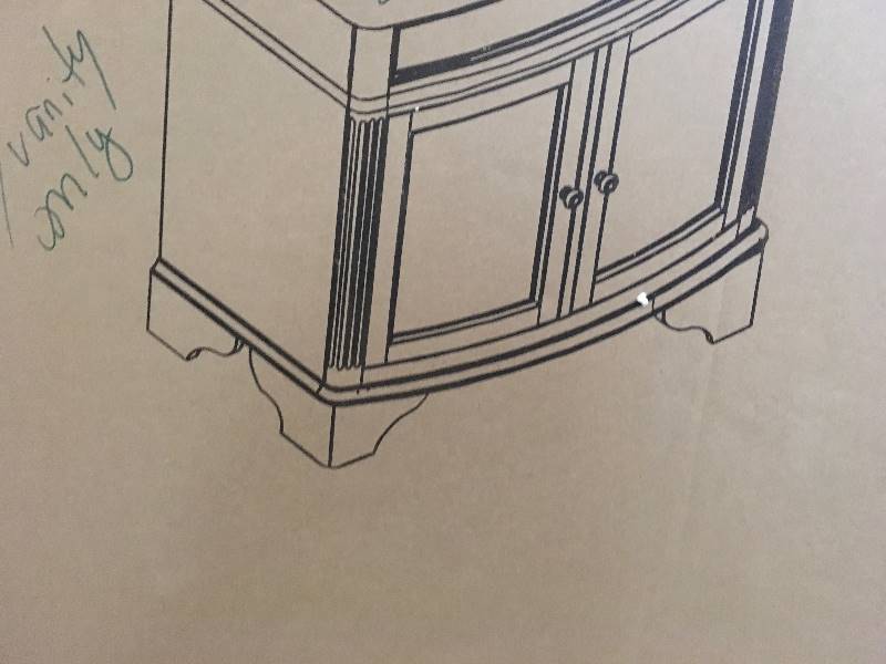 Pegasus PEMDV1218 31 D Vanity in Cherry -  open box not used- Cabinet only - TOP is damaged