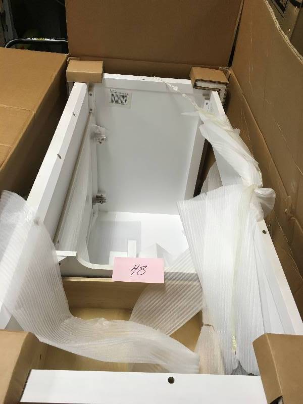 Foremost Ashburn 48 in. W x 21.75 in. D Vanity Cabinet in White  open box not used